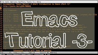 Emacs Tutorial (Beginners) -Part 3- Expressions, Statements, ~/.emacs file and packages