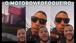 Thomas Santana reagindo ao vídeo do motoboy contando uma fofoca de traição | Stories do Thominhas