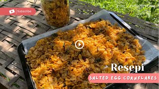 (ASMR) RESEPI CORNFLAKES TELUR MASIN. Kudapan di hari raya | Easy Recipe Salted Egg Cornflakes