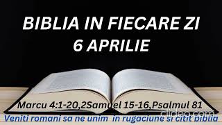 6 Aprilie Acestia sint cei ce aud Cuvintul,il primesc si fac rod:unul 30,altul 60,si altul 100