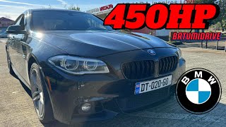 2014 BMW F10 550i xDrive driving and *RACING* VS Lexus IS 350 4K