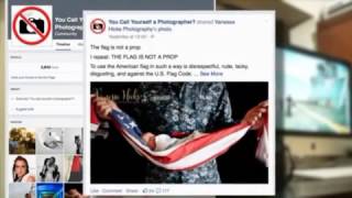 Do you find this photo disrespectful? Picture of newborn wrapped in American flag, held by his Navy