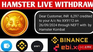 Withdraw Hamster Combat coin live / Binance / Ton / Bybit