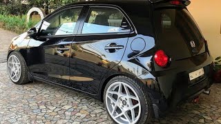 Honda brio Modified | full black | Silver alloys | Exhaust