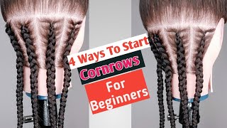 4 Ways To Start Cornrows |Follow Along with Me