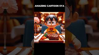 NOBITA MAKAN STEAK || Kartun animasi seru #shorts