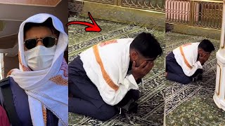 Babar Azam crying during praying in Riaz ul Jannah | Babar Azam gone emtional during Umrah