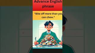 'Bite Off More Than You Can Chew'  #learnenglish #learning  English  #shorts #idioms