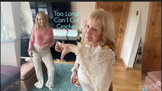 Can I cut Crochet Trousers? Sewing, crochet, shortening.