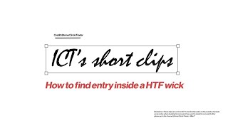 How to find entry inside a HTF wick