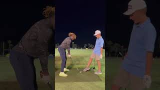 He gave me some lessons and this happened 👀🤝 #snappygilmore #golfswing #highlights