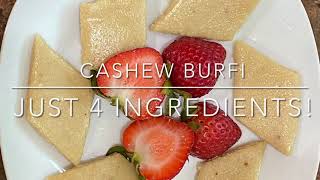 Gluten-free Smooth Kaju Katli Cashew Burfi 4 Ingredients | low sugar |stainless steel pan #asmr