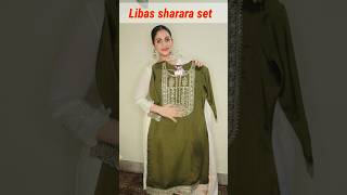 beautiful Libas olive green sharara set | #fashion #libas #ethnicwear #trendingshorts