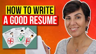 How To Write a Good Resume