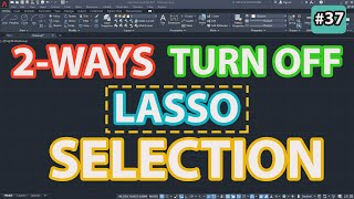 #37 2 Ways To Turn Off Lasso Selection In Autocad | Beginner's Course | Cad Gizmo