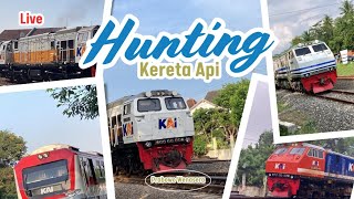 Live - Hunting Kereta Api Pagi Di Sisi Timur Stasiun Wates Yogyakarta Edisi Lagi Mendung