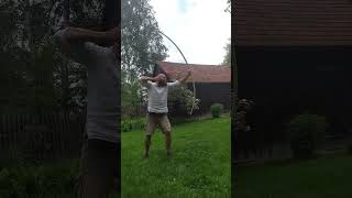 putting string on 133 pound ash warbow