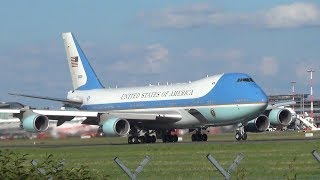 ✈ DONALD TRUMP in his AIR FORCE ONE | Landing And Takeoff At Hamburg Airport (G20 Summit 2017)