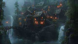 Medieval Music Relaxation - Celtic Music to Reduce Stress - Beautiful Fantasy Cliff Village