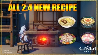 All 4 New Food Recipes in patch 2.4 | Genshin Impact