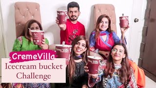 FULL BUCKET ICECREAM CHALLENGE WITH THE FAM  | Yusrasvlogs