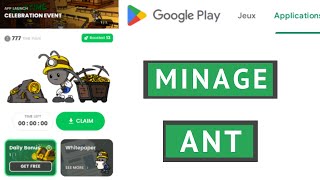 Minage crypto Ant stake crypto projet crypto monnaie