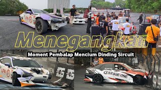 Indonesia Drift Series 2023 Final.Momen Beberapa Pambalap Mencium Sisi Sirkuit