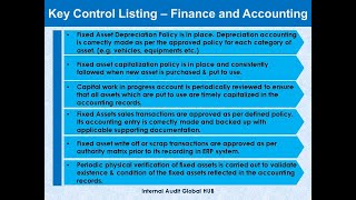 Financial Reporting Controls  - Process Wise Control Listing Part III [finance & accounting process]