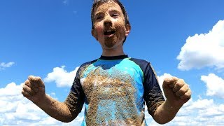 Crazy Sandman Challenge! Kids Playing In Sand On The Beach - Family Fun Video