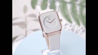 WWOOR White Leather Minimalist Rectangle Ladies Quartz Wristwatch Relogio Feminino Montre Femme