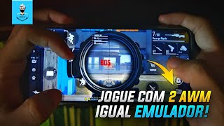 COMO JOGAR COM 2 AWM NO MOBILE IGUAL EMULADOR (mostrando as mãos) | Dicas Free fire