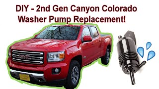 DIY 2016 Chevy GMC Colorado Canyon 2nd Gen Washer Pump Replacement onza04