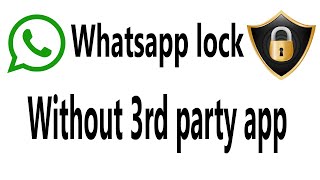 Whatsapp lock without 3rd party app #whatsapplock #viral #secure