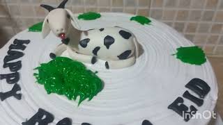 bakra eid special cake design/ goat cake design/ eid ul adha cake decorating ideas/fondant goat cake