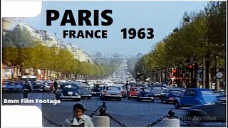 Paris, France 1963 - Beautiful Day in Paris - 8mm Film Footage