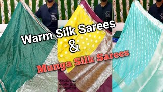 Banarasi Warm Silk Sarees With Blouse Piece | बनारसी एंटीक जरी साड़ी | Semi Munga Silk Saree