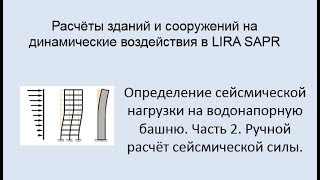 Расчёт на динамические воздействия в Lira Sapr Урок 16 Расчёт сейсмической нагрузки вручную