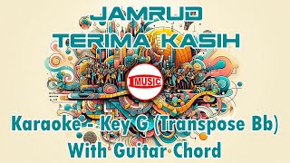 Jamrud - Terima Kasih [Karaoke - Key G (Transpose Bb) - Guitar Chord]