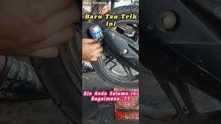 Cara mengisi cairan ban tubeless - How to fill tubeless tire fluid, velg kena soda api #trending