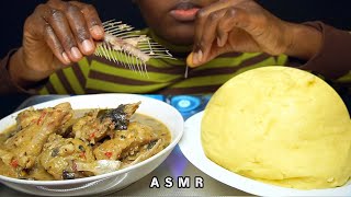 ASMR: FUFU AND WHITE (NSALA) SOUP WITH TOO MANY BONES 🤯