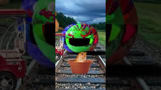 green purple & yellow pac-pan attack 2 different colours cat & safe shotgun firing vfx magical video