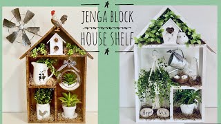 Jenga Block🌲 House 🏠 Shelf/Stand