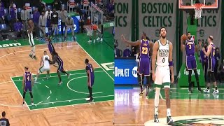 Crazy Sequence Last 15 Seconds Of The Game Lakers Vs Boston & Jayson Tatum Not Happy After The Lose!