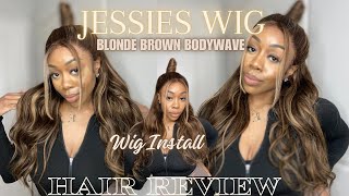 Honey Blonde 13x4 Bodywave Wig Install | JESSIES WIG | Wig Review #wiginstall