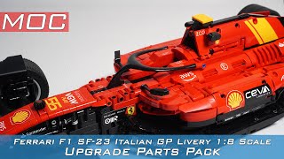 Ferrari F1 SF-23 Italian GP Livery 1:8 Scale LEGO TECHNIC MOC - Upgrade Parts Pack