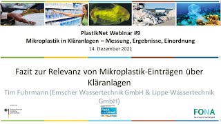 Fazit zur Relevanz von Mikroplastik-Einträgen über Kläranlagen | Tim Fuhrmann, Emscher Wassertechnik