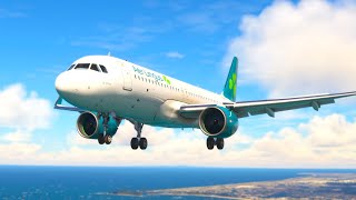 Aer Lingus Airbus A320 Flight Landing at Sunshine Coast Airport