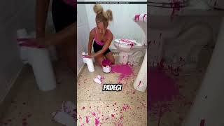 This Girl Accidentally Drops a Paint Bucket!