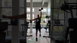 Split Stance Single Arm DB Overhead Press