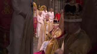 The Archbishop of Canterbury crowns King Charles III. #viral